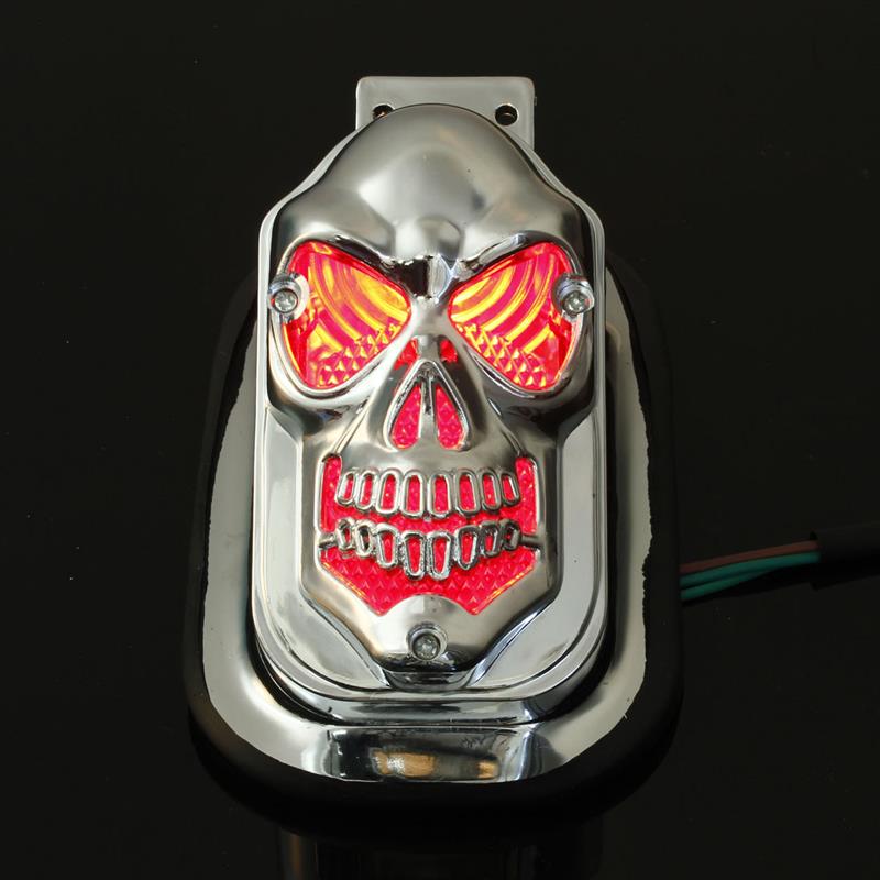 MOTORCYCLE SKULL REAR TAIL LIGHT 