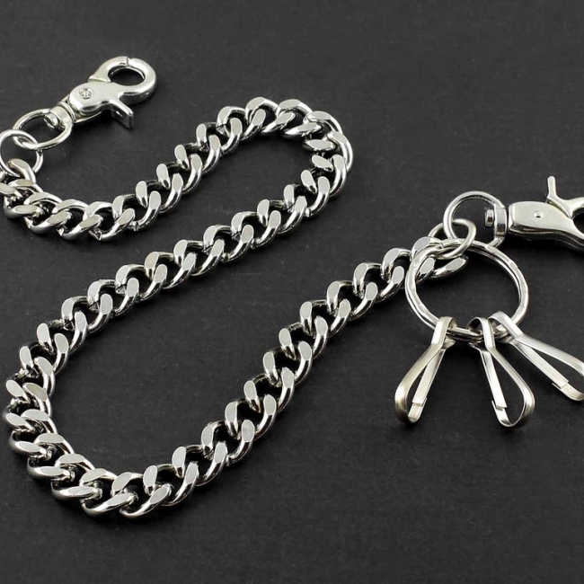 Stainless Steel 19 inch Thick Biker/Trucker Key-chain Wallet Chain 