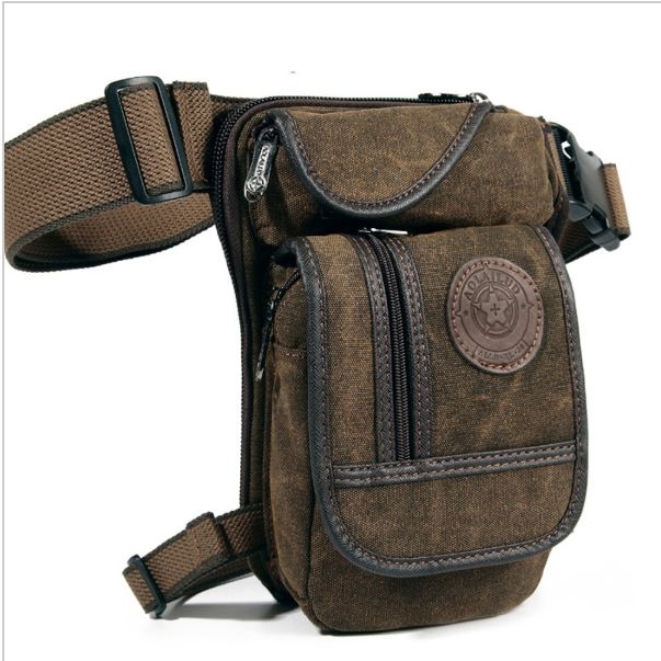 Men's Canvas Biker Drop Leg Tactical Bag 