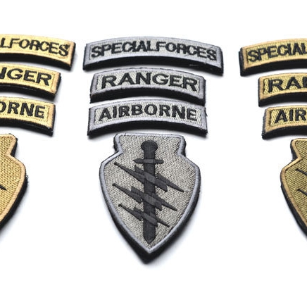 SPECIAL FORCES RANGER AIRBORNE Military Embroidered 5 Piece Patch Set
