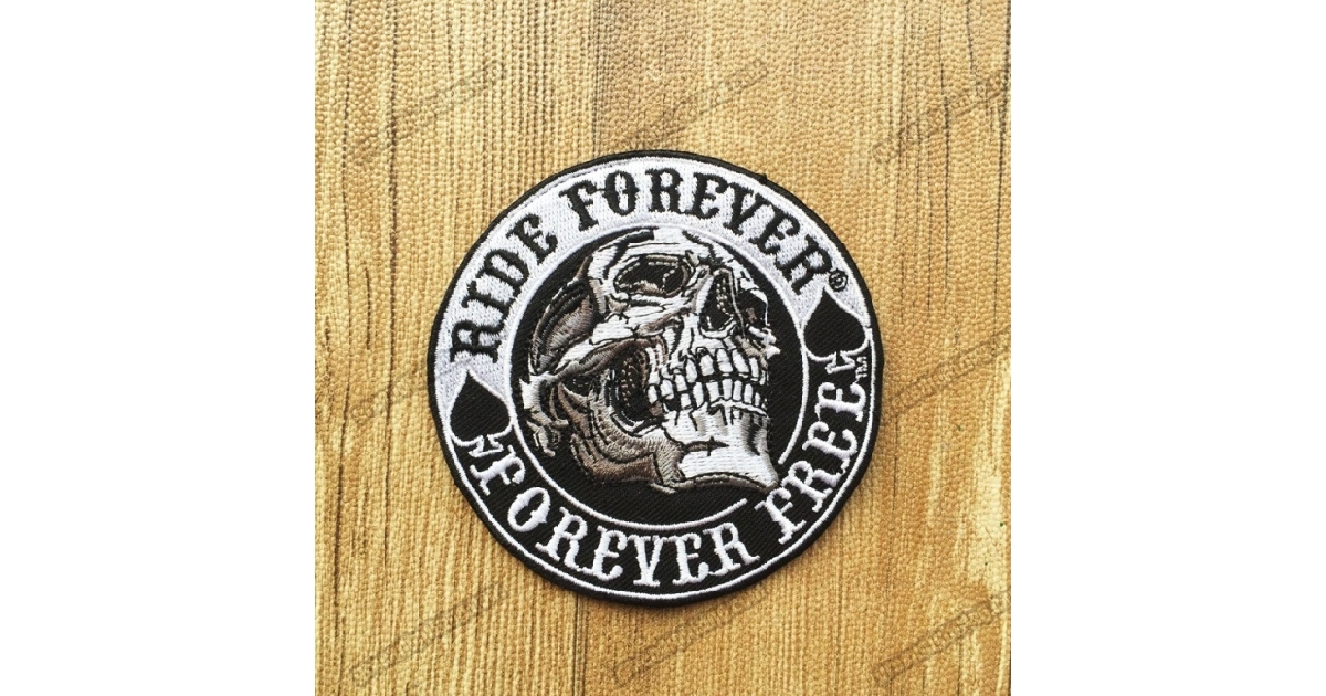 Spade Skull Outlaw Anarchy Biker Patch 