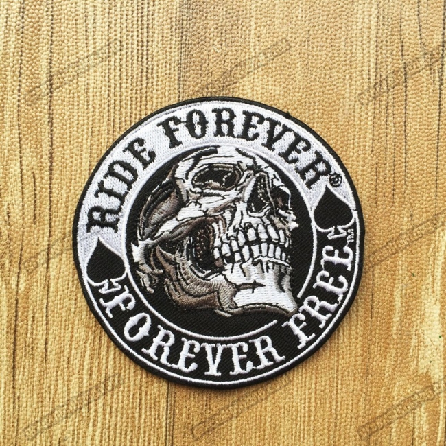 Spade Skull Outlaw Anarchy Biker Patch 