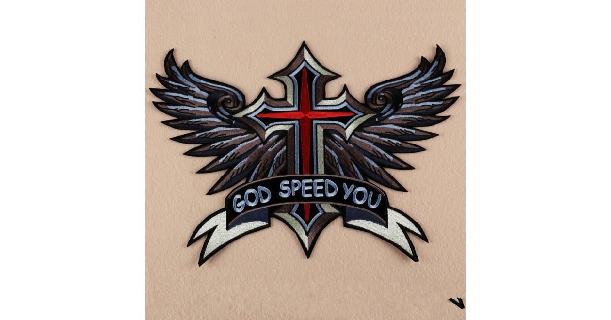 GOD SPEED COLOR Embroidered Motorcycle Patch