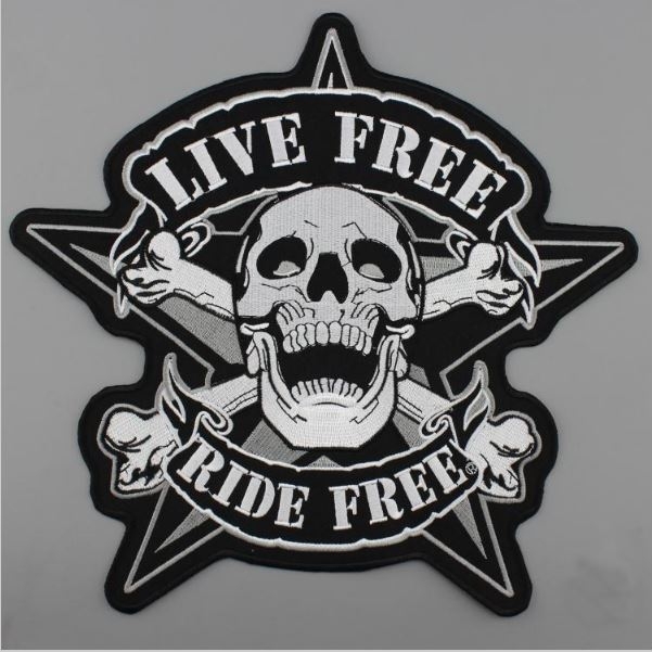 Live Free Ride Free Motorcycle Patch 