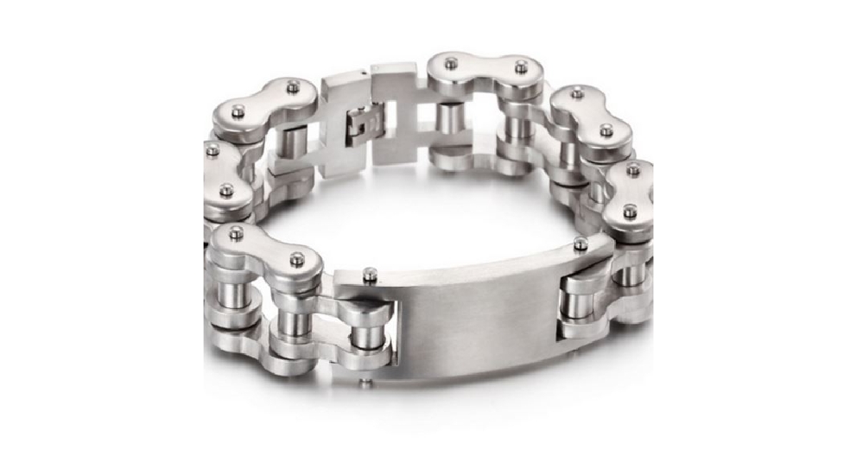 Huge Heavy Duty Men's Stainless Steel Bike Chain Bracelet