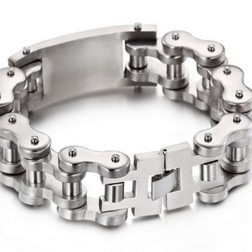 Huge Heavy Duty Men's Stainless Steel Bike Chain Bracelet