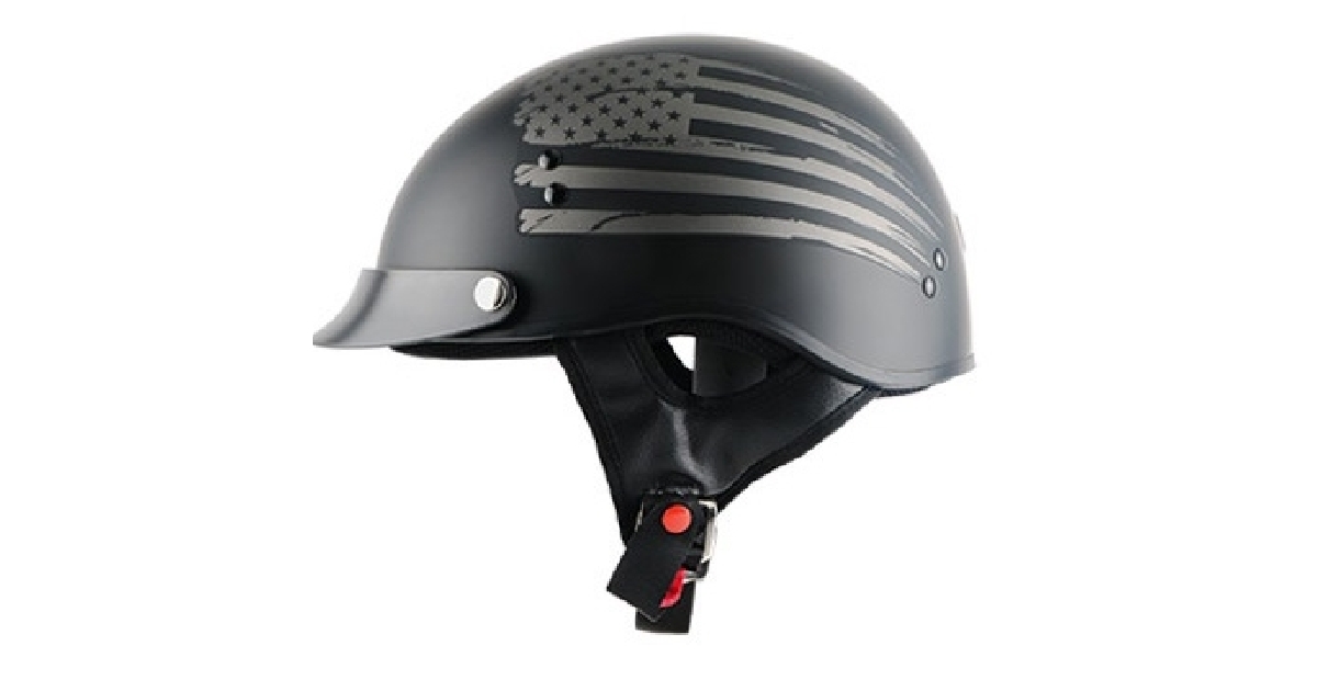 Half Shell Flag Helmet with Visor