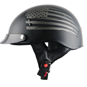 Half Shell Flag Helmet with Visor