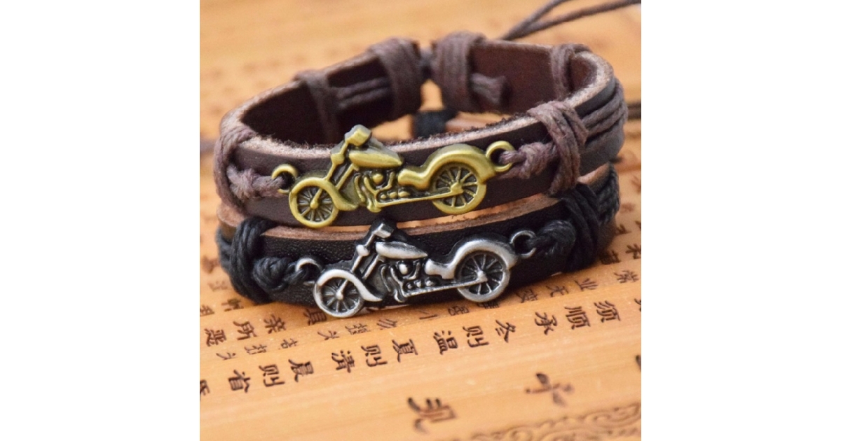 Bangle Cuff Cruiser Leather Bracelet 