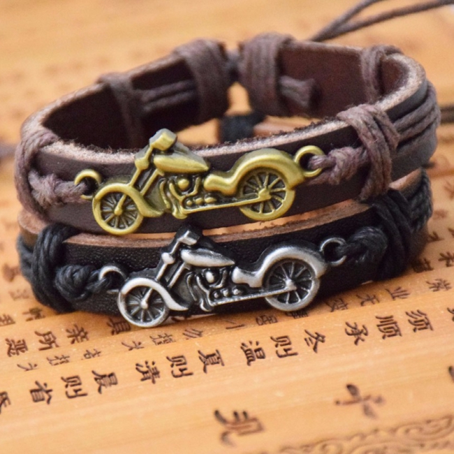 Bangle Cuff Cruiser Leather Bracelet 