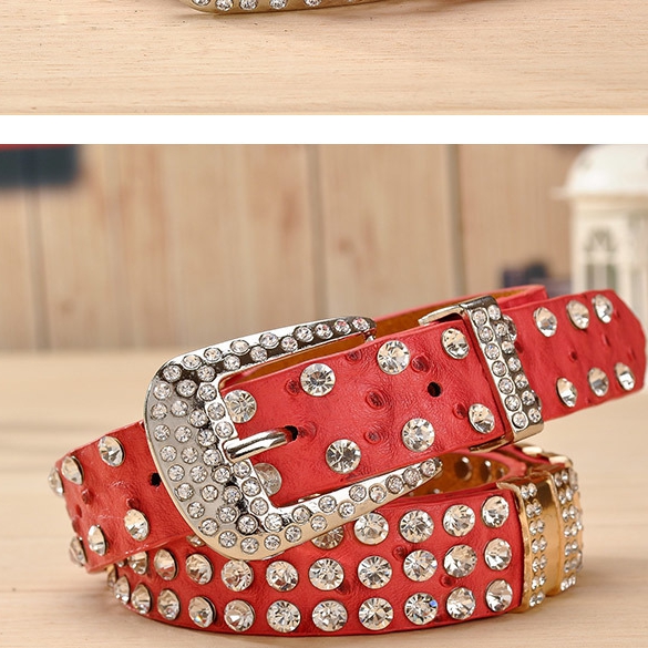 Ladies Mixed Styles & Colors Rhinestone Belts