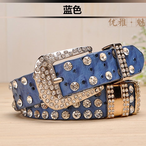 Ladies Mixed Styles & Colors Rhinestone Belts