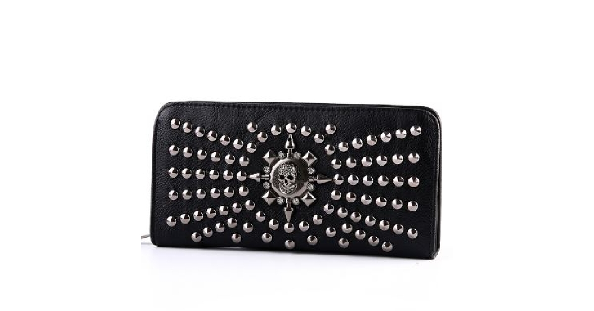 SGARR Rivet & Skull Clutch Bag 