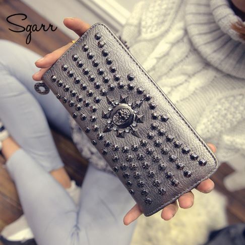 SGARR Rivet & Skull Clutch Bag 