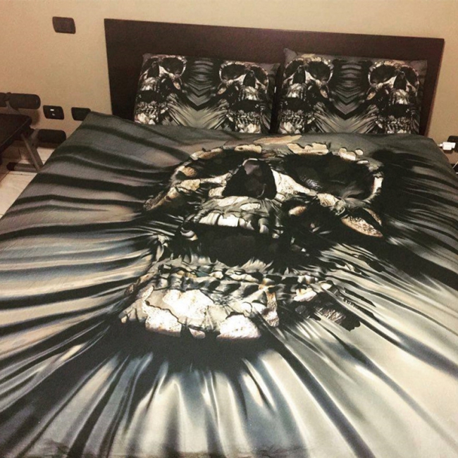 Bohemian Skull Print Duvet Cover Set