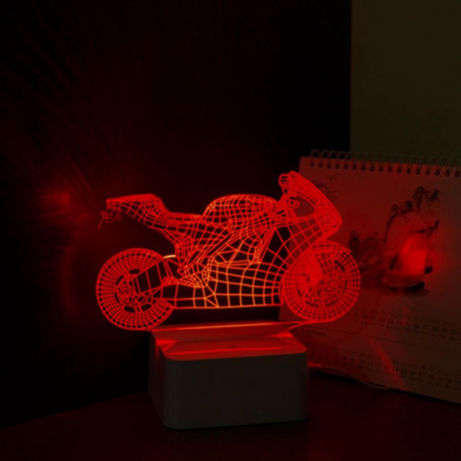 3D Motorcycle LED Table Lamp Night Light 