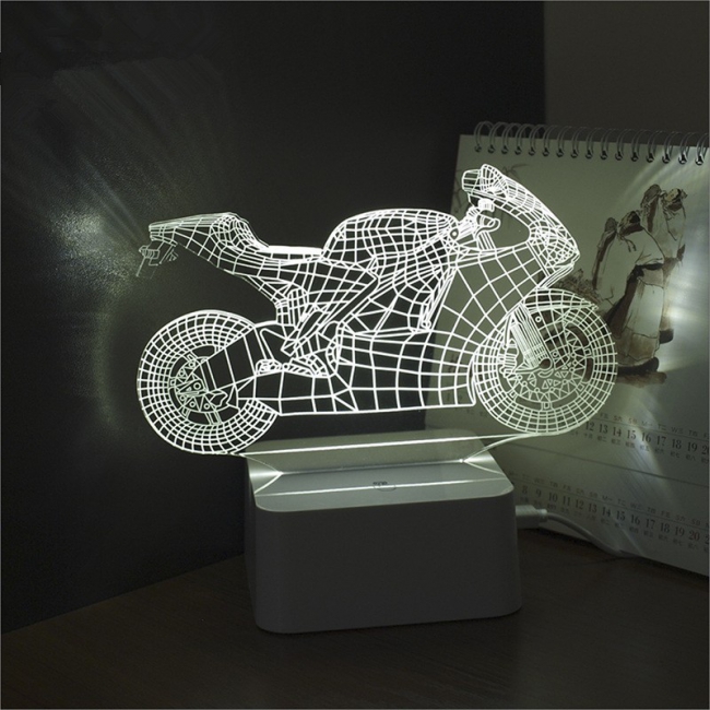 3D Motorcycle LED Table Lamp Night Light 