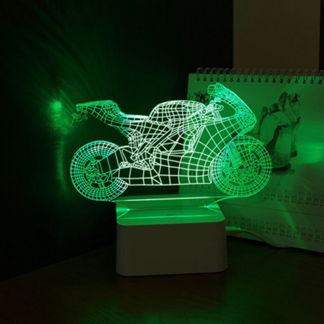 3D Motorcycle LED Table Lamp Night Light 