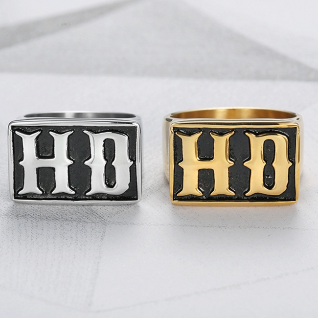 Stainless Steel HD Biker Ring 