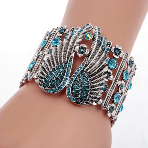 Guardian Angel Wings Stretch Cuff Bracelet 