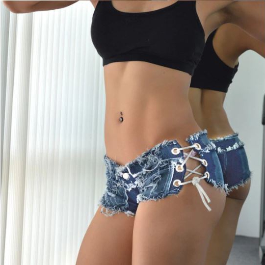 Women's Sexy Summer Low Waist Denim Shorts 