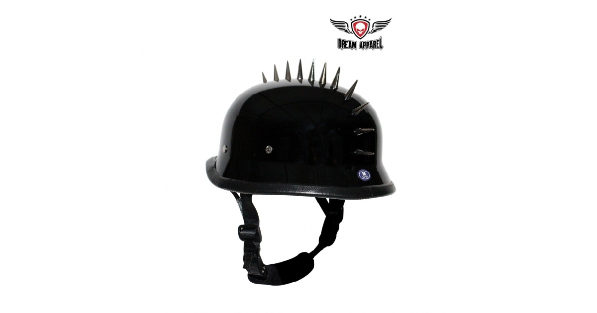 German Novelty Helmet With Spikes Biker Life