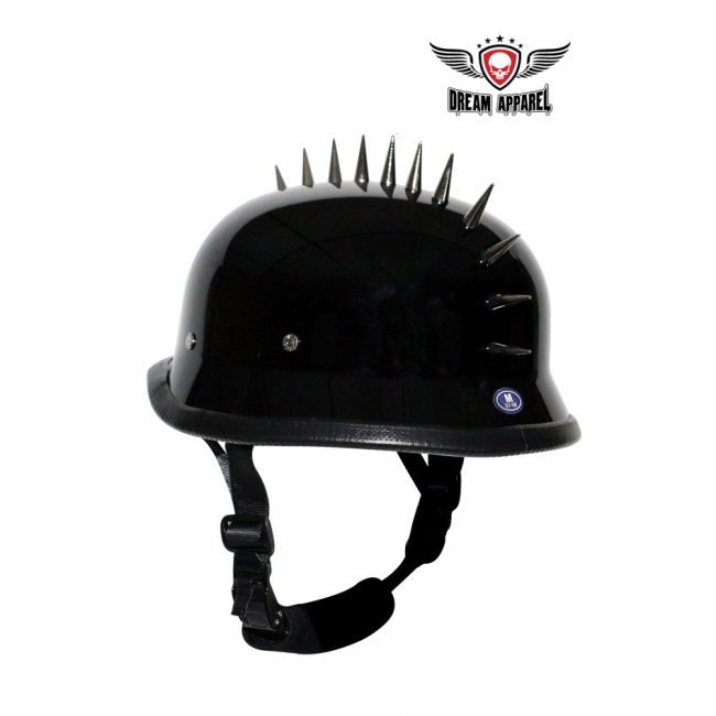 German Novelty Helmet With Spikes Biker Life