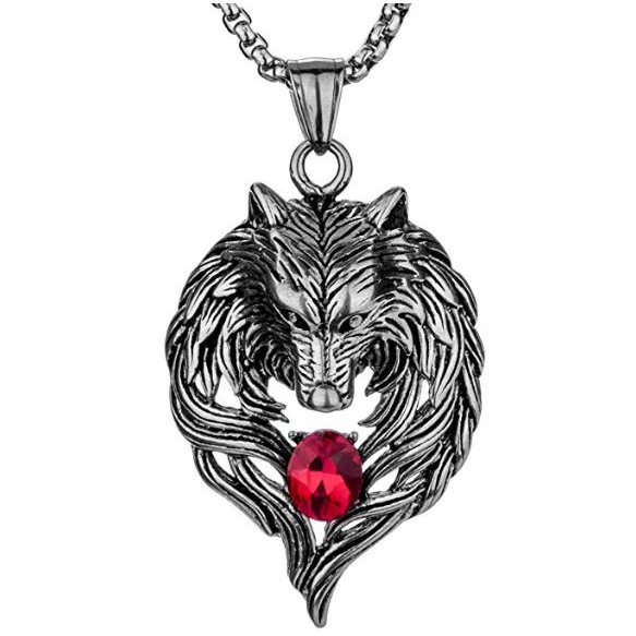 YACQ Stainless Steel Wolf Necklaces