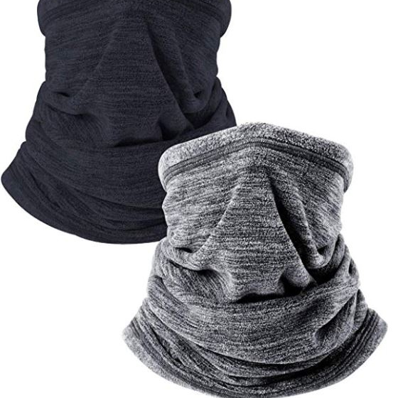 Pack of 2 Solar Fleece Winter Neck Warmer & Gaiter