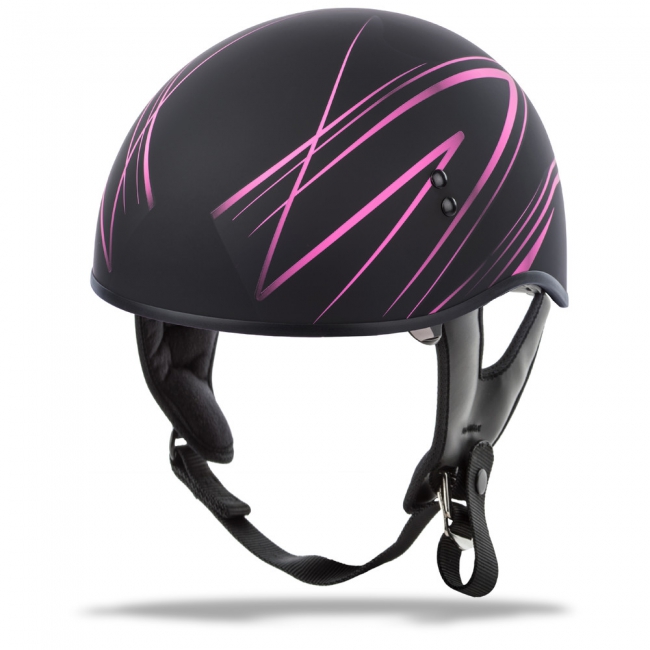 GMAX HH-65 HALF HELMET TORQUE NAKED MATTE BLACK/PINK 