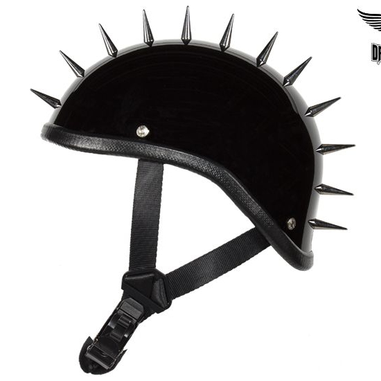 Black Gladiator Novelty Motorcycle Helmet