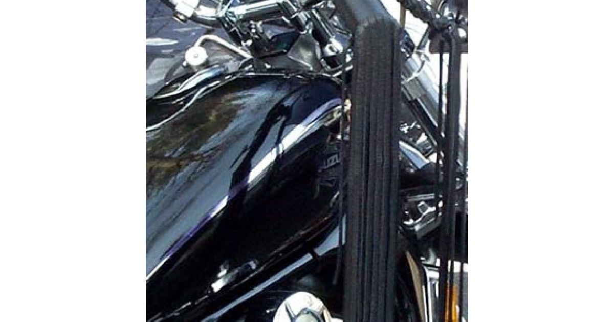 Motorcycle Handlebar Throttle Grip Covers with Tassels Black Leather