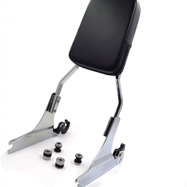 Quick Detachable Skull Sissy Bar Passenger Backrest Compatible with Harley Davidson Softail