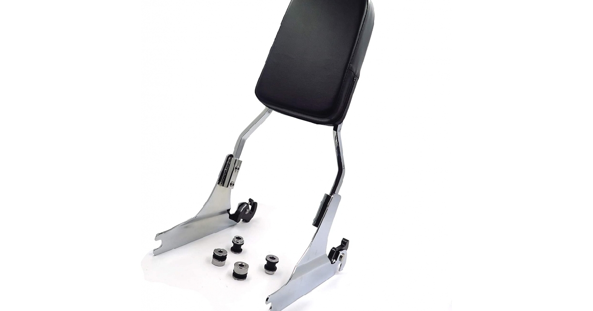 Quick Detachable Skull Sissy Bar Passenger Backrest Compatible with Harley Davidson Softail