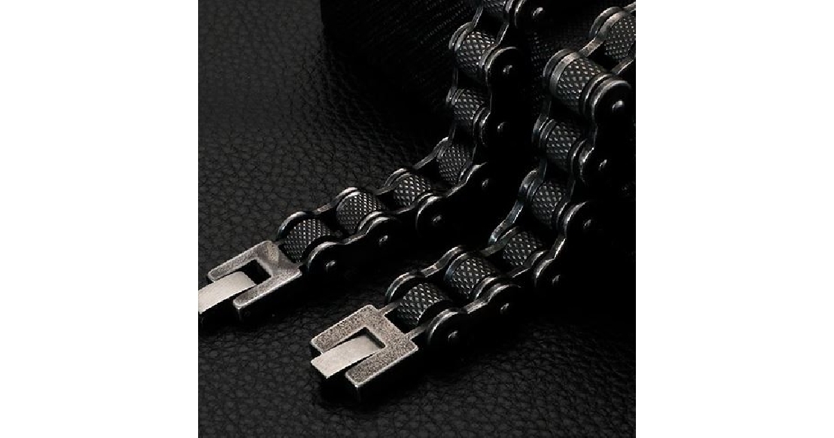 Men's Heavy Brush Stainless Steel Motorcycle Chain Necklace