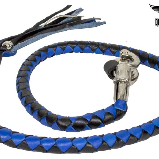 Black & Blue Get Back Whip For Motorcycles