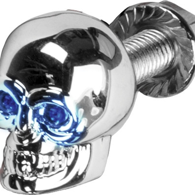 LED Lighted Skull Licenses Plate Bolts