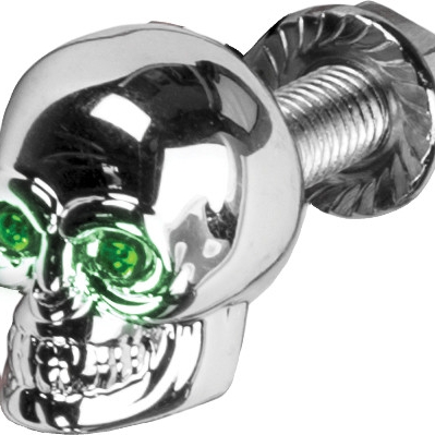 LED Lighted Skull Licenses Plate Bolts