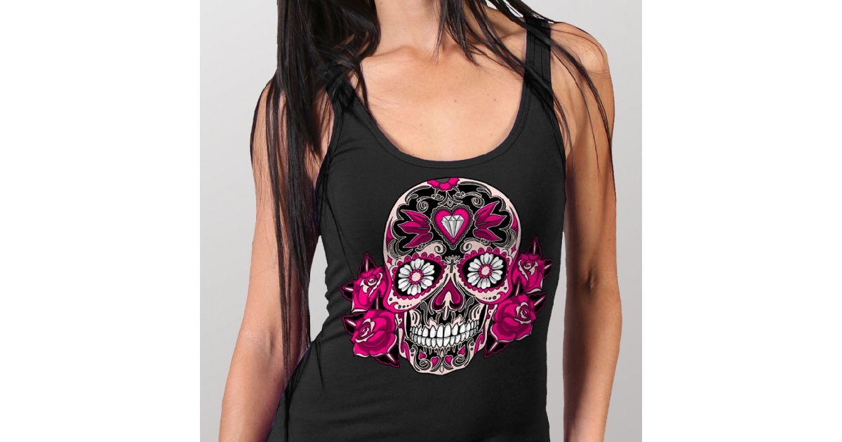 Sugar Skull Ladies Tank Top