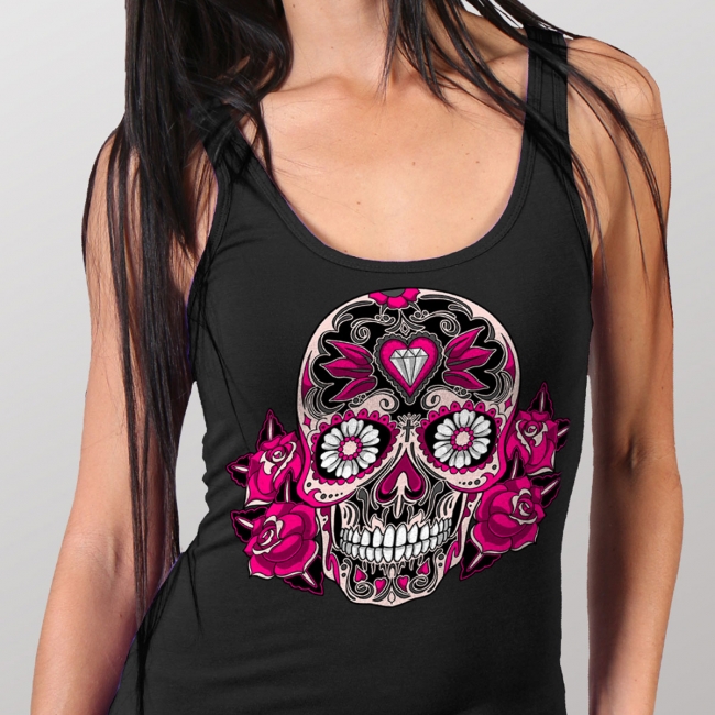 Sugar Skull Ladies Tank Top