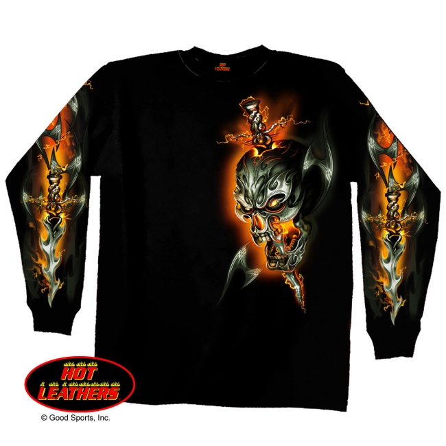 Electric Skull Long Sleeve Shirt