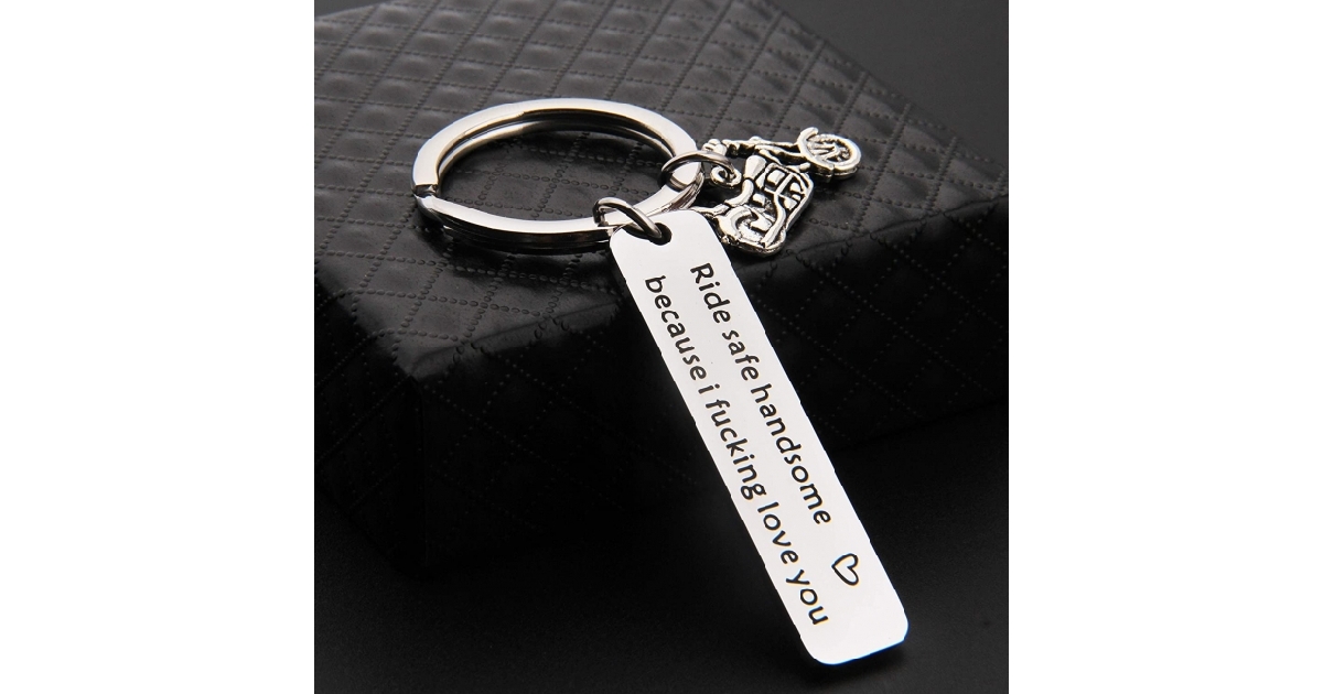 I Fucking Love You Motorcycle Keychain