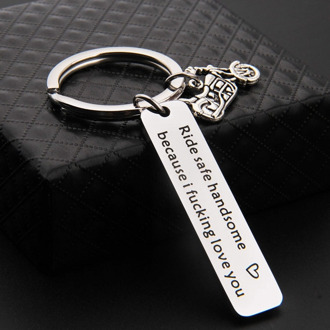 I Fucking Love You Motorcycle Keychain