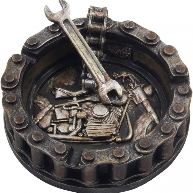 Decorative Motorcycle Chain Ashtray