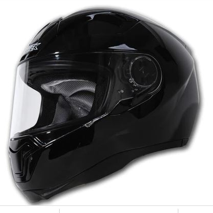 Nitek Interceptor Glossy Black Full Face Motorcycle Street Helmet