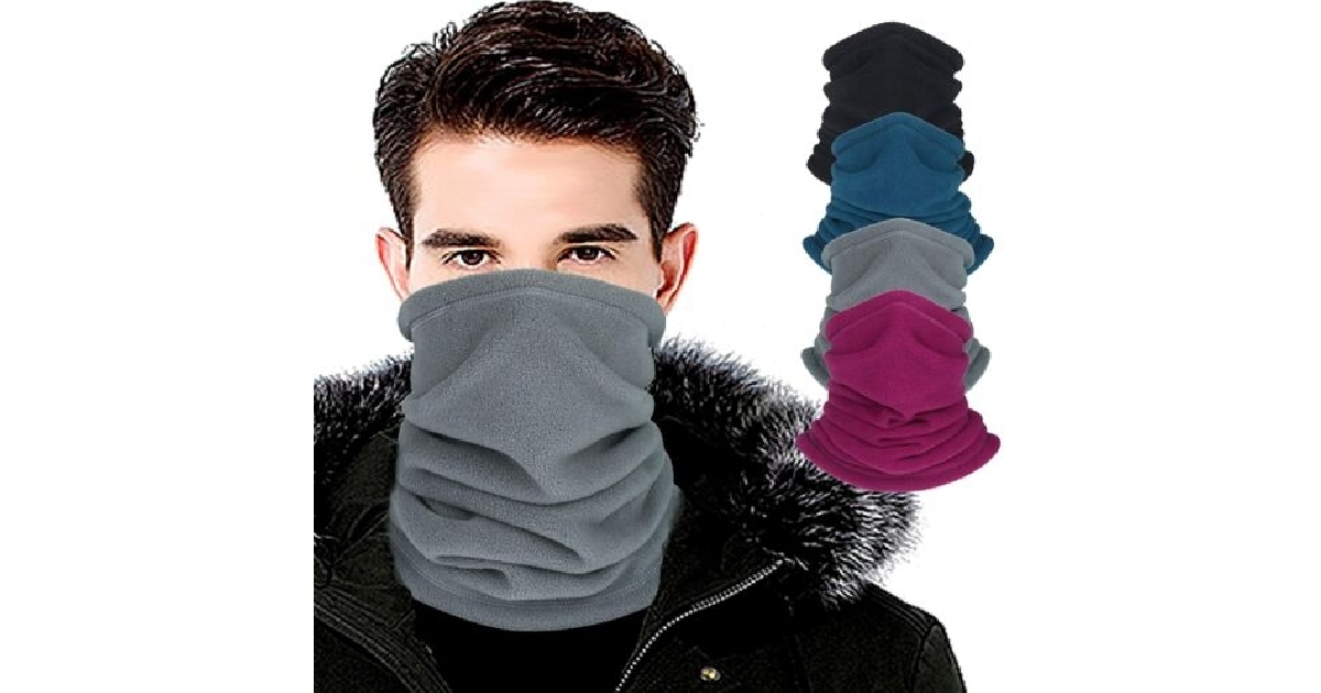 Pack of 2 Solar Fleece Winter Neck Warmer & Gaiter