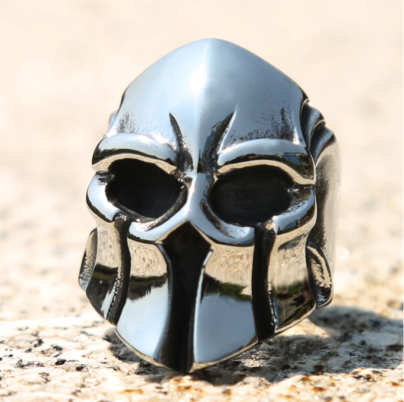 High Polished Spartan Helmet Ring