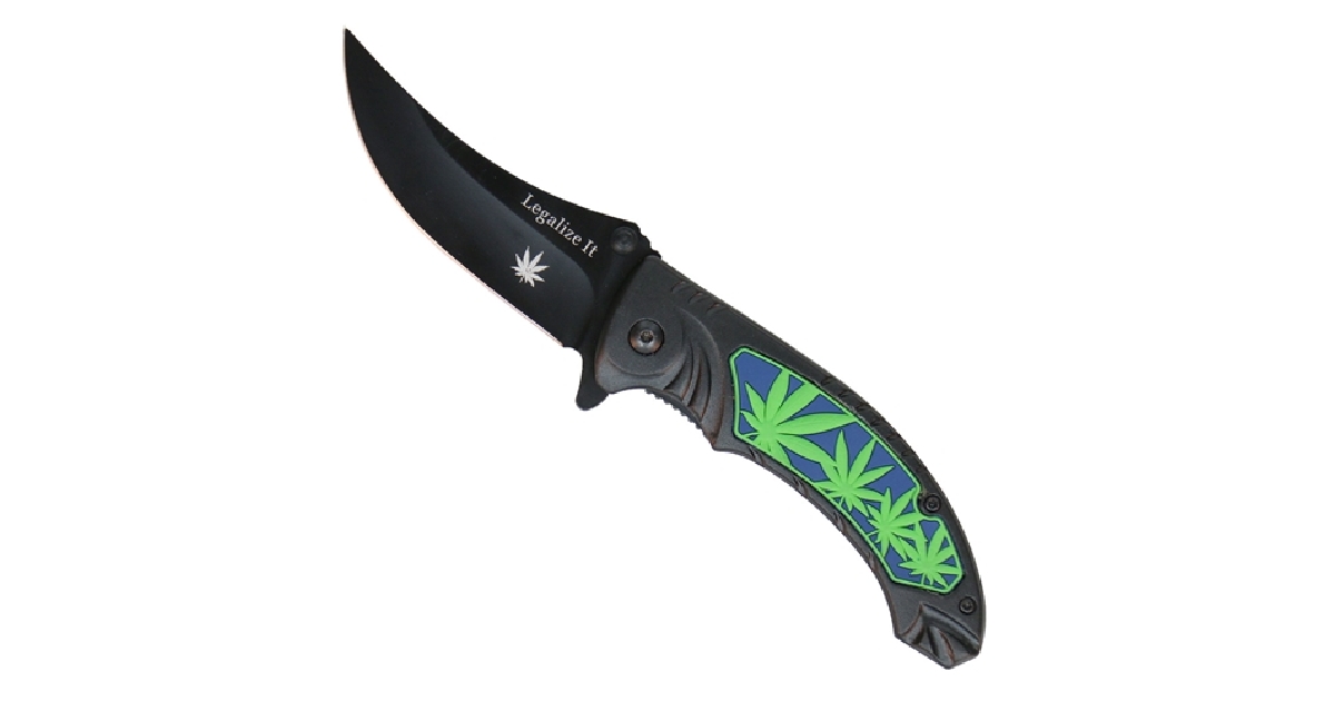 Legalize it - Cannabis Spring Assist Knife 