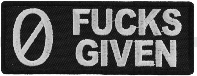 Zero Fucks Given Patch