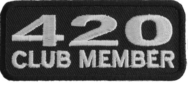 420 Club Member Funny Stoner Patch